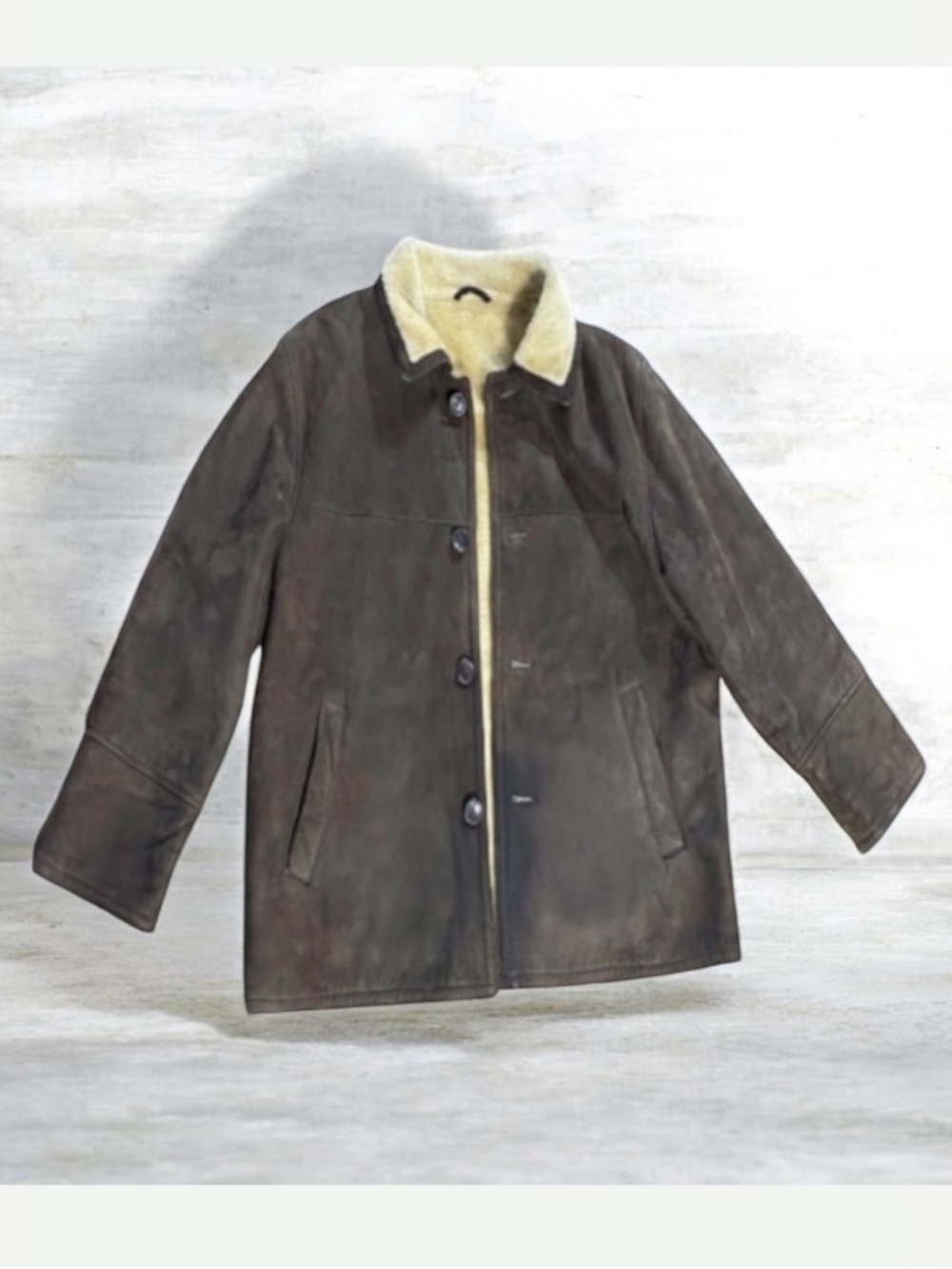 Danier Outer-shell Vintage Unisex Brown Suede Bottom Up Jacket Size L|G